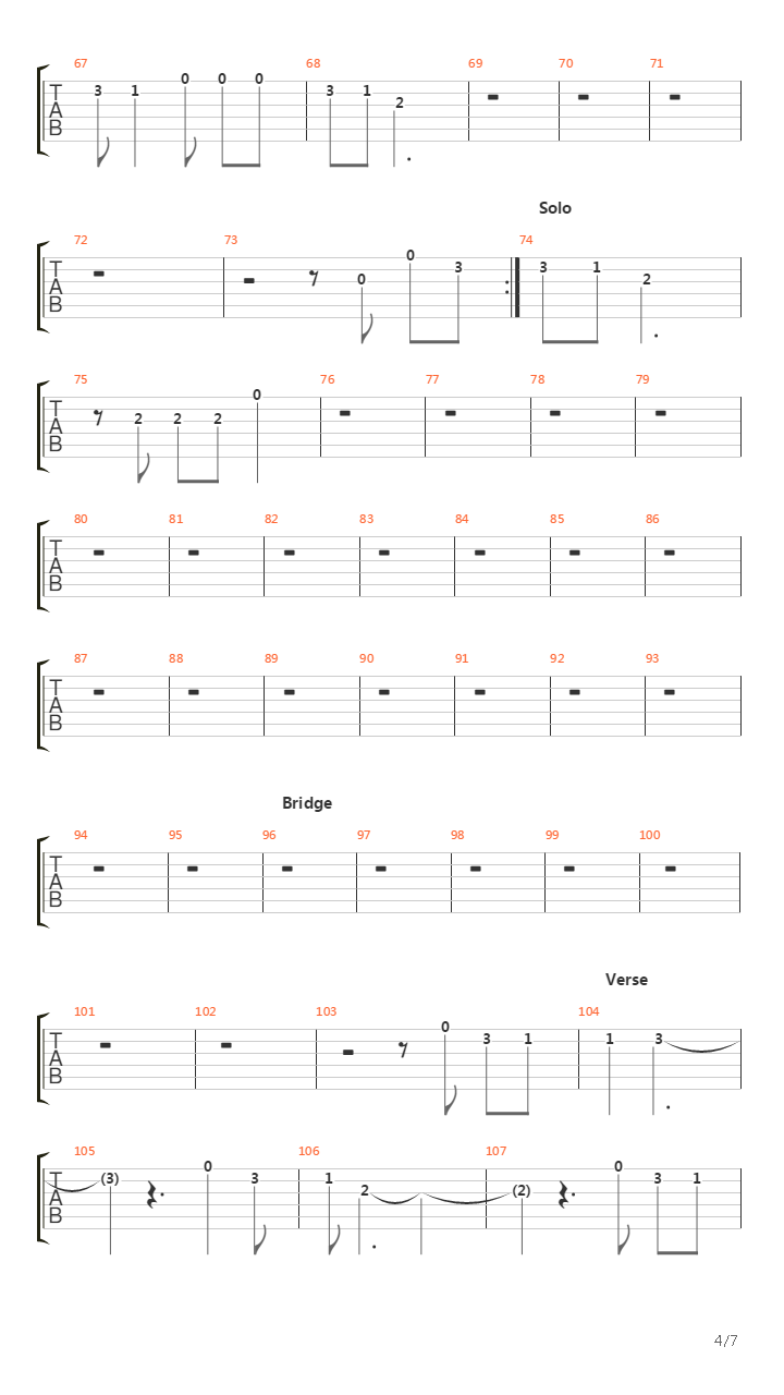 Simple Man吉他谱