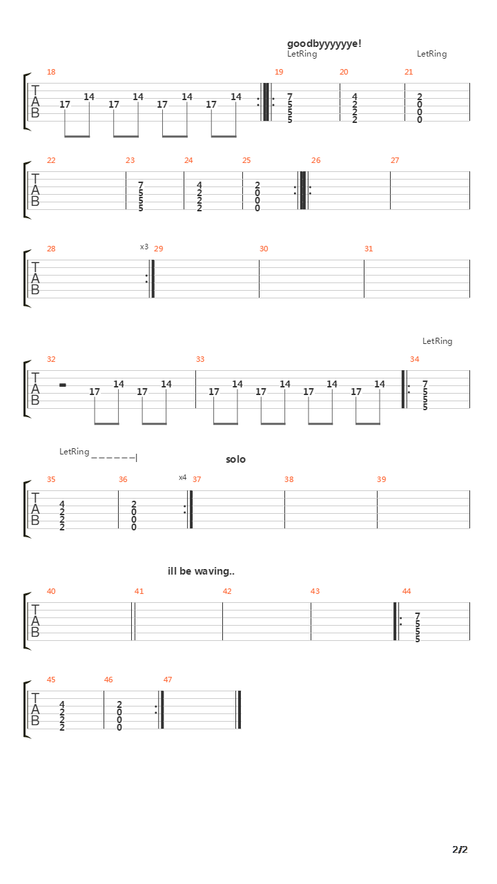 Xerces吉他谱