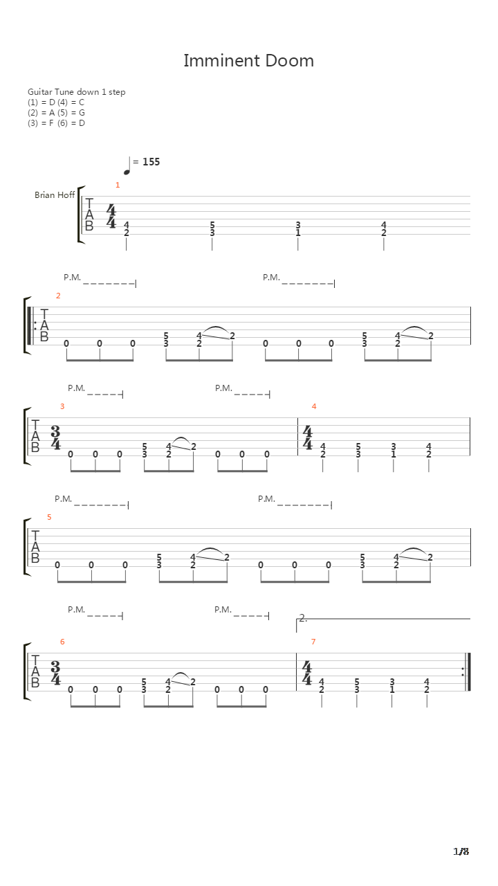 Imminent Doom吉他谱