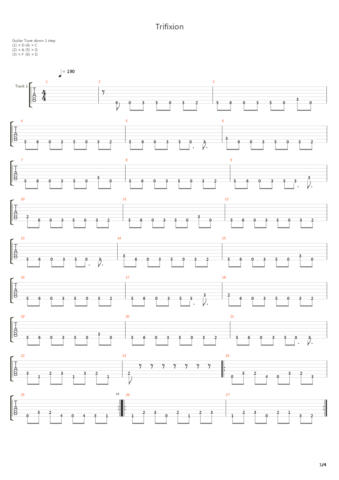 Trifixion吉他谱