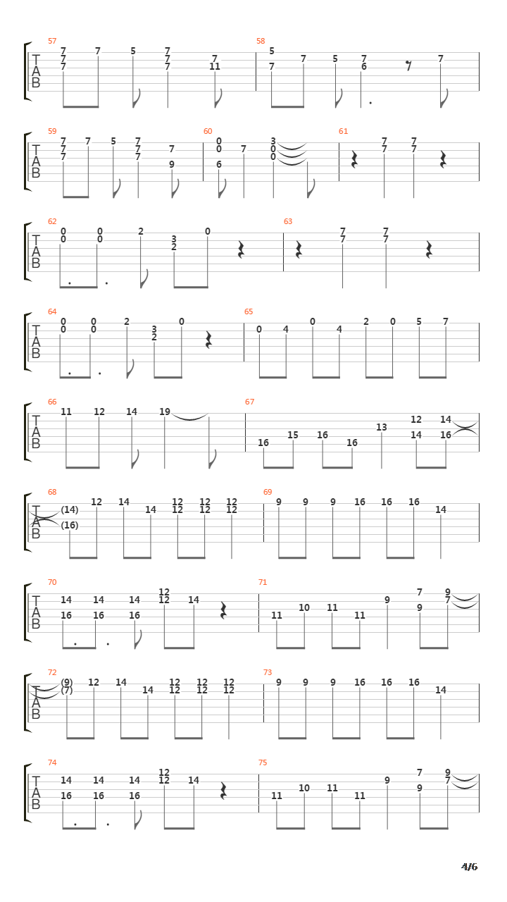 Master吉他谱