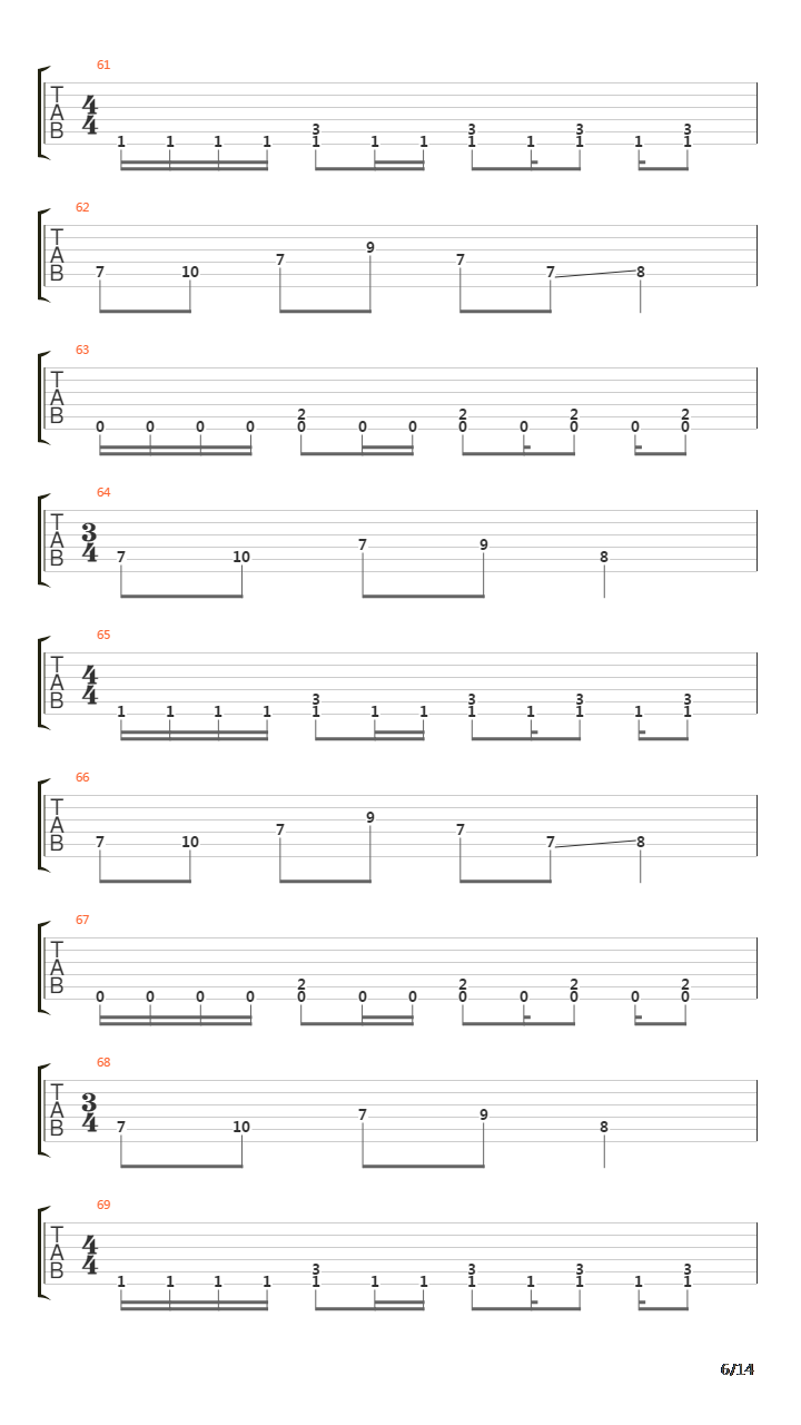 Nailed To The Cross吉他谱