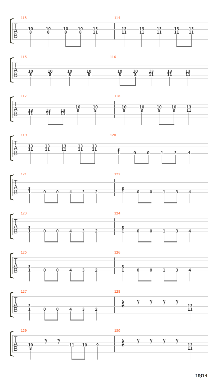 Nailed To The Cross吉他谱