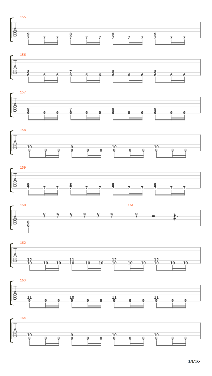 Nailed To The Cross吉他谱