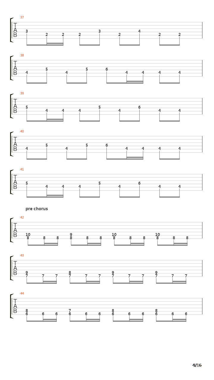 Nailed To The Cross吉他谱