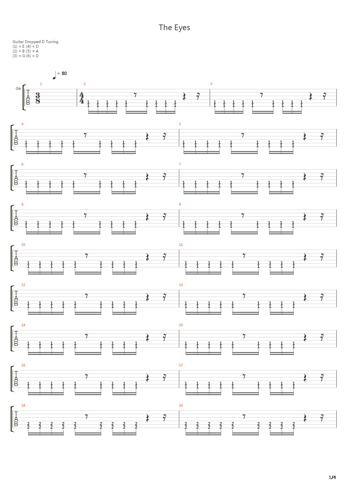 Eyes吉他谱