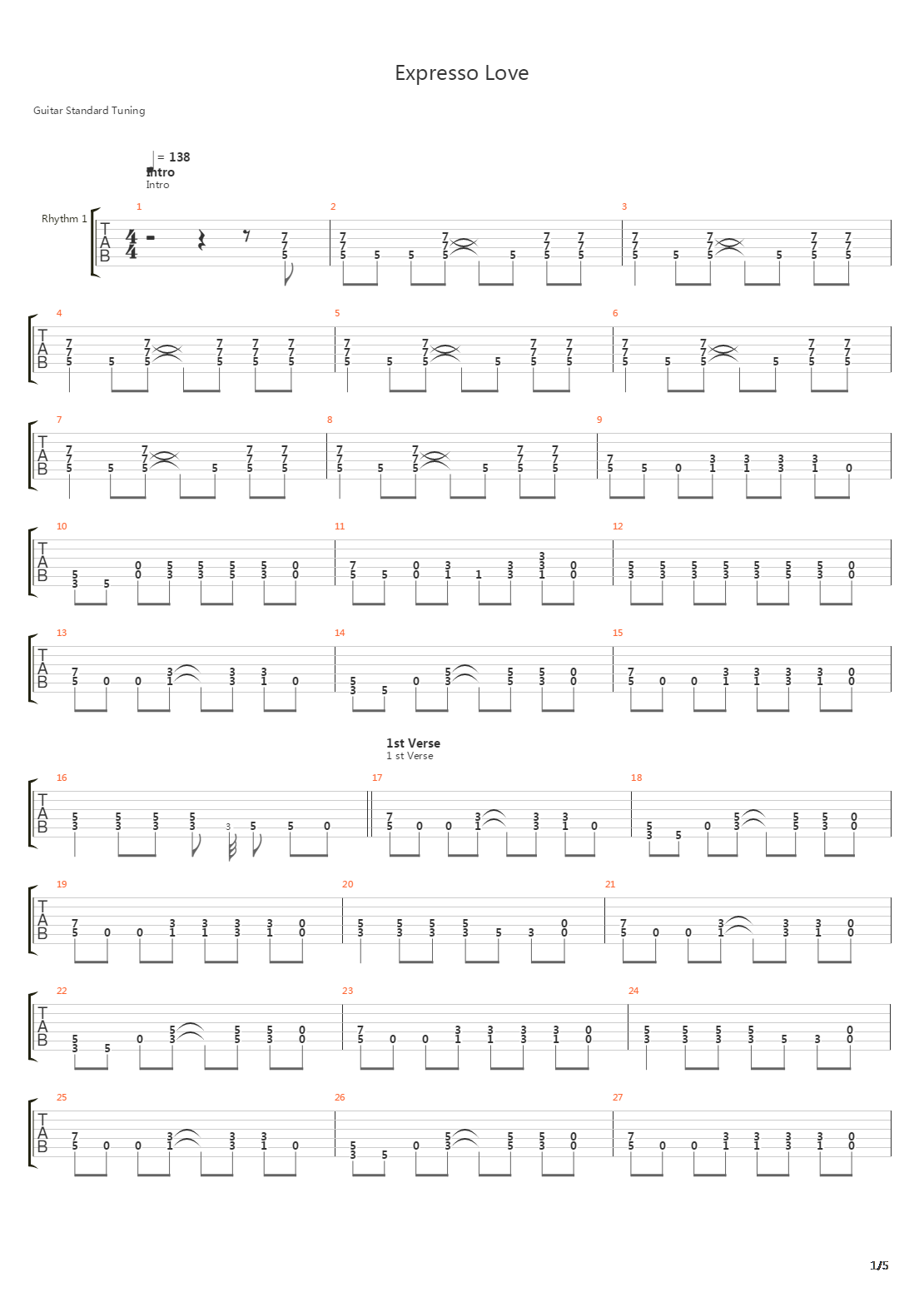 Expresso Love吉他谱