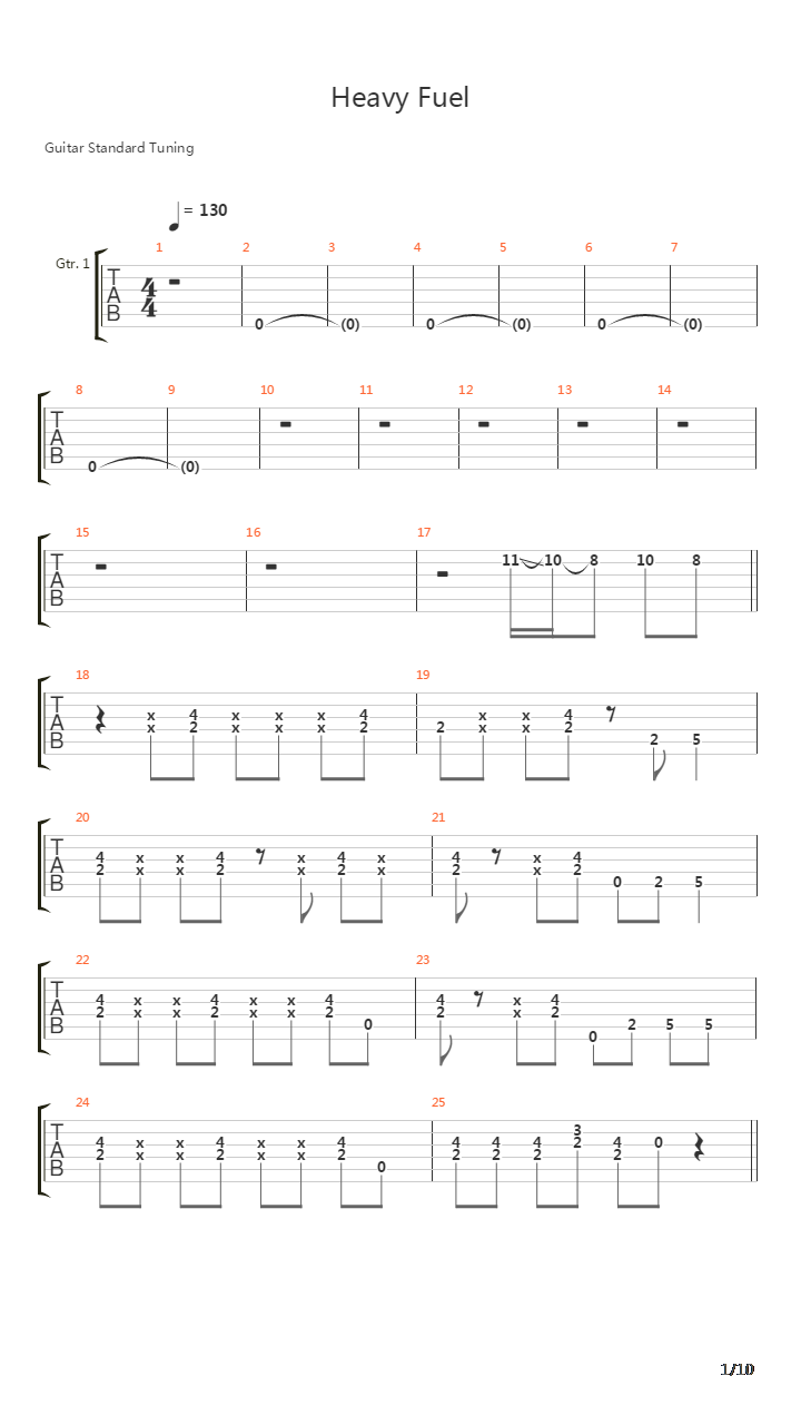 Heavy Fuel吉他谱