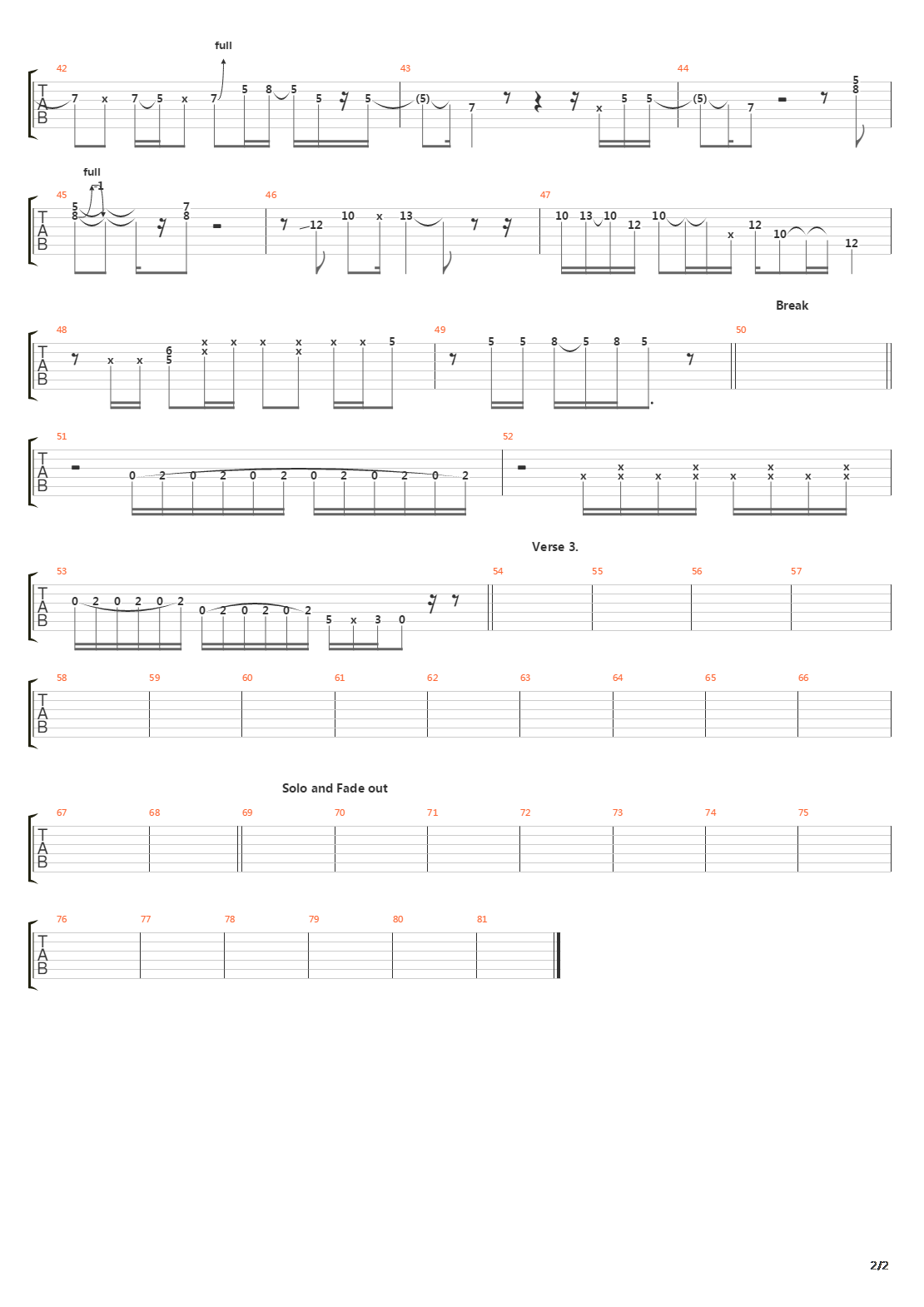 Southbound Again吉他谱