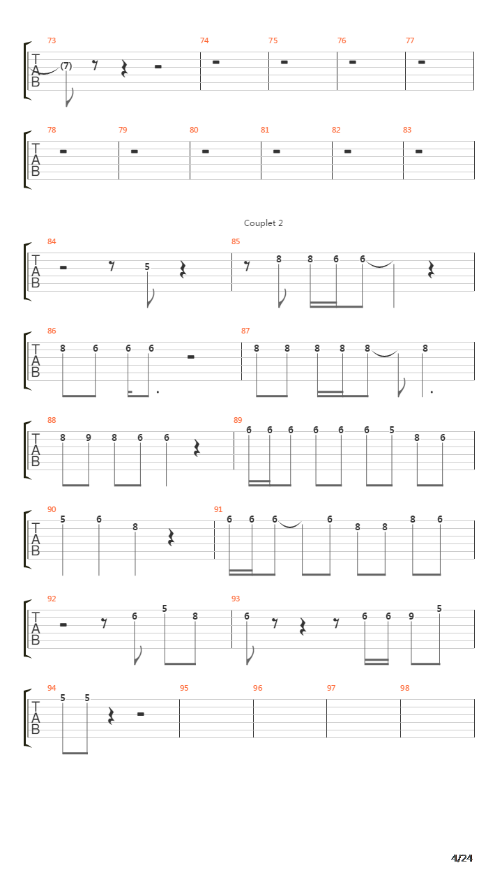 Telegraph Road吉他谱