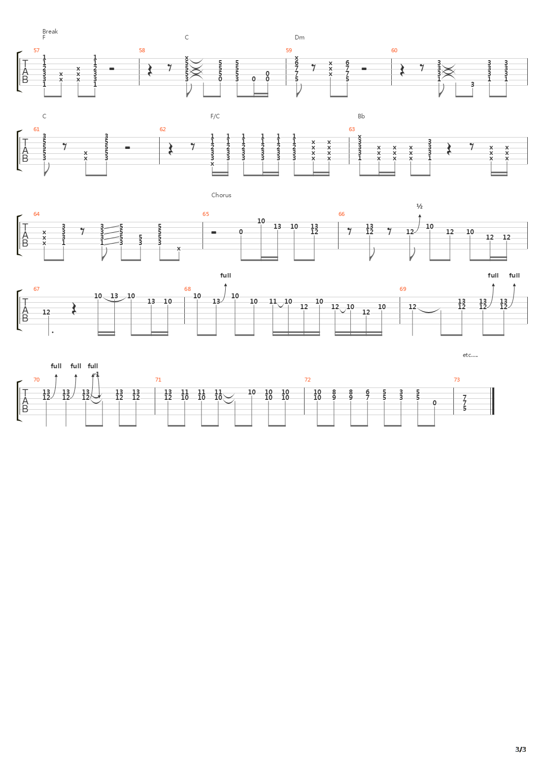 Tunnel Of Love吉他谱