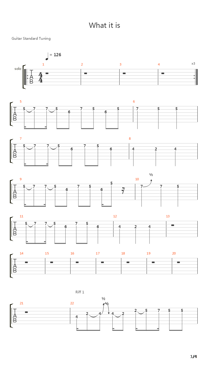 What It Is吉他谱