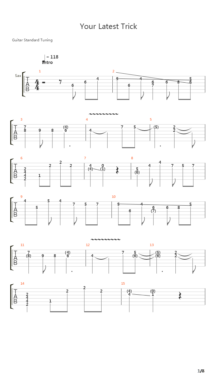 Your Latest Trick吉他谱