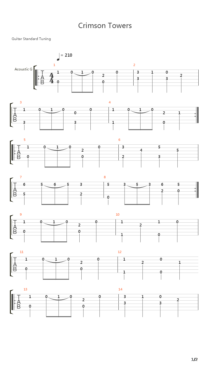 Crimsom Towers吉他谱