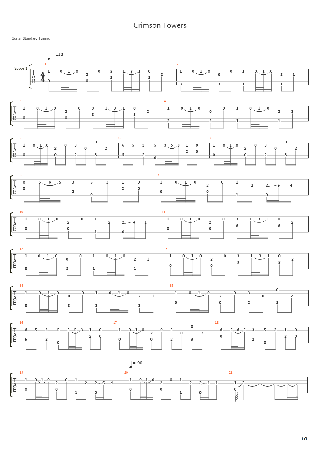 Crimson Towers吉他谱