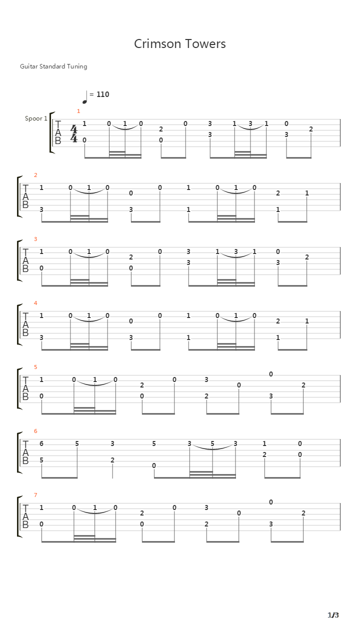 Crimson Towers吉他谱