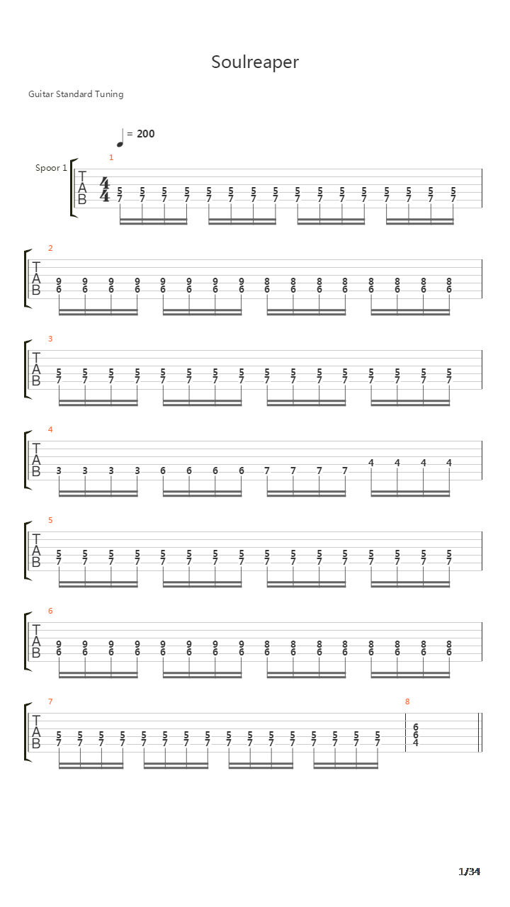 Soulreaper吉他谱