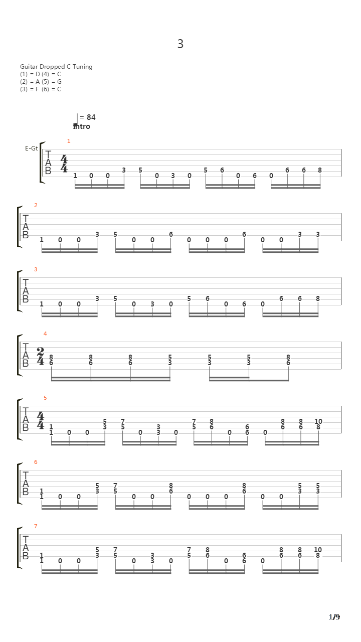 3吉他谱