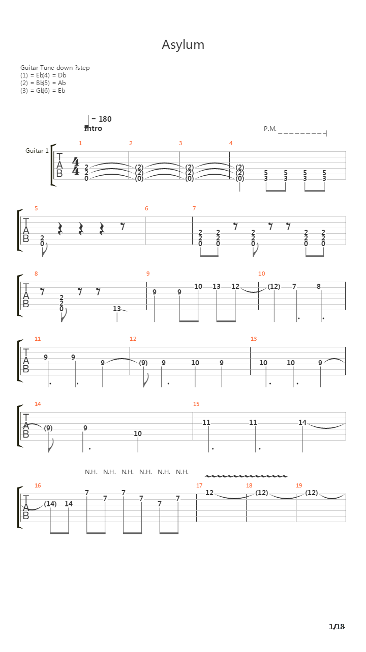 Asylum吉他谱