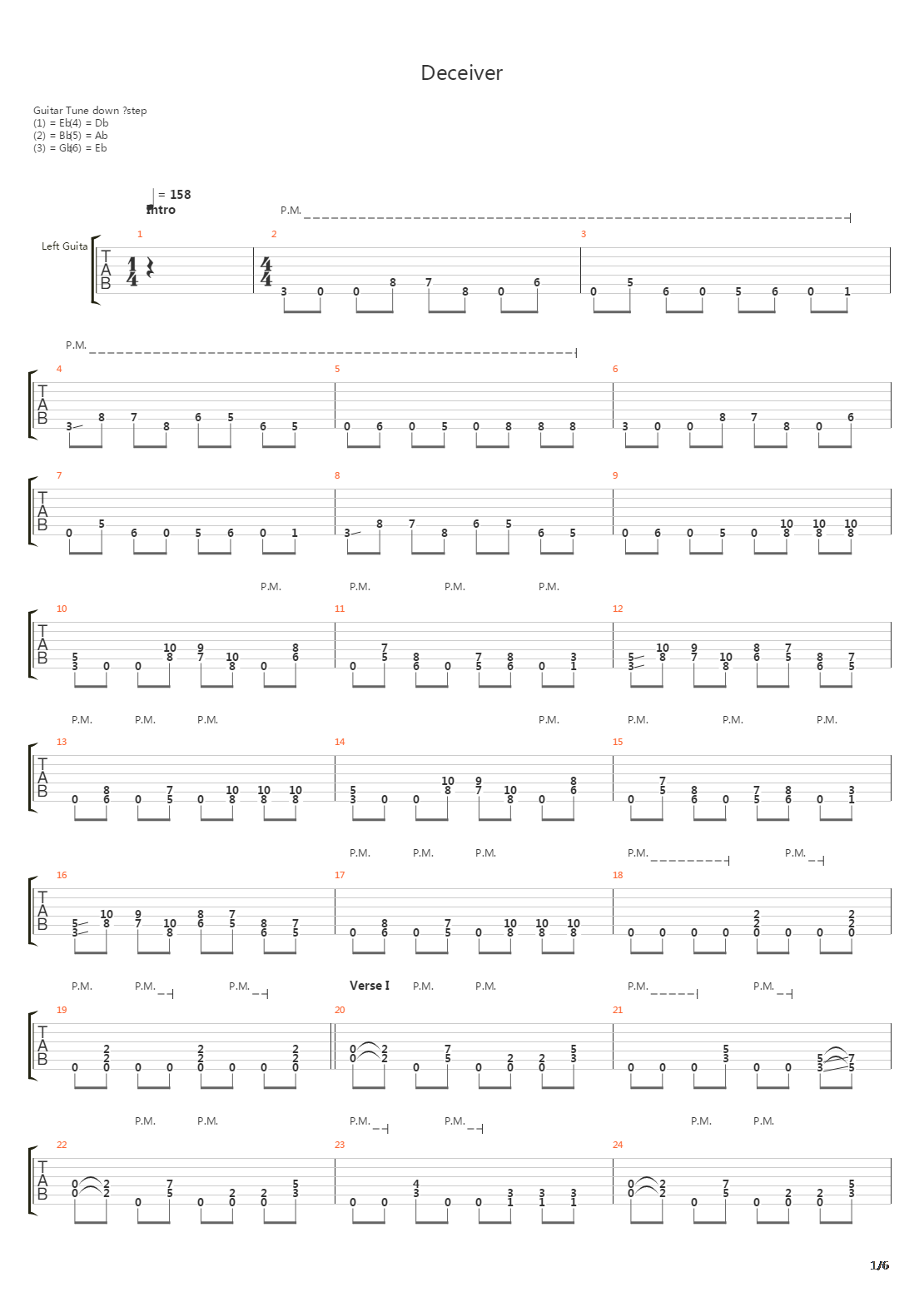 Deceiver吉他谱