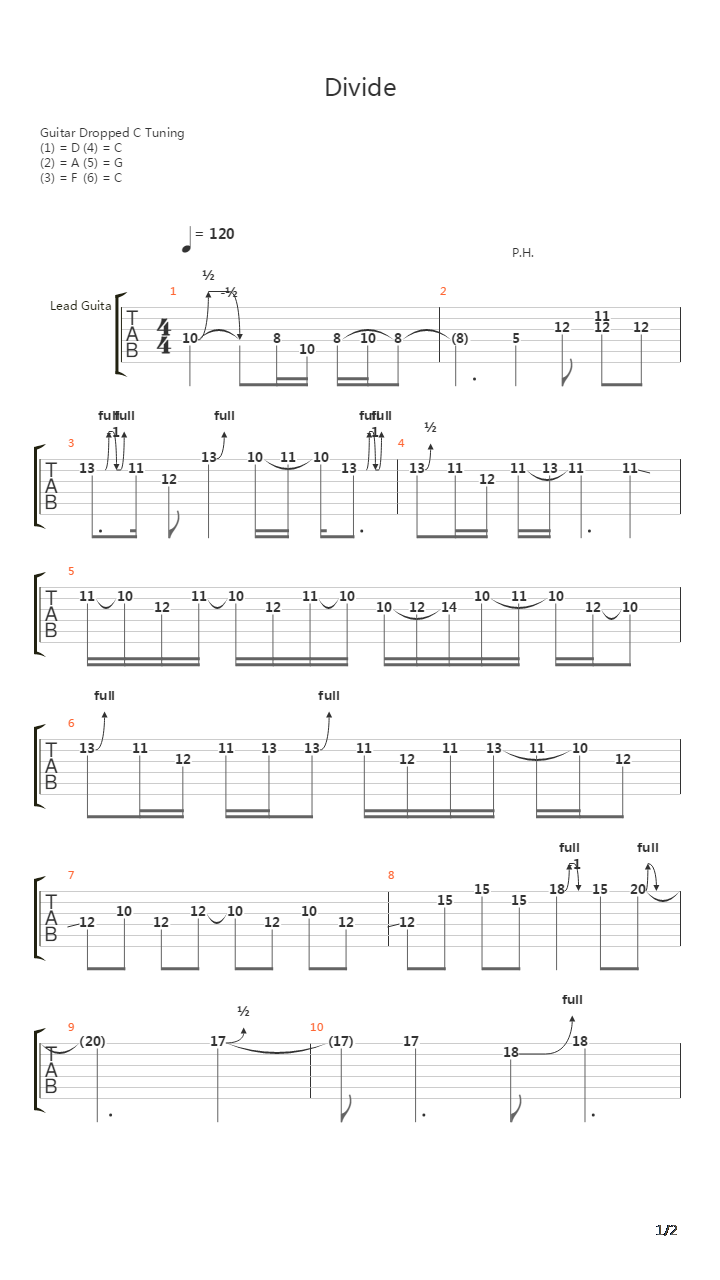 Divide吉他谱