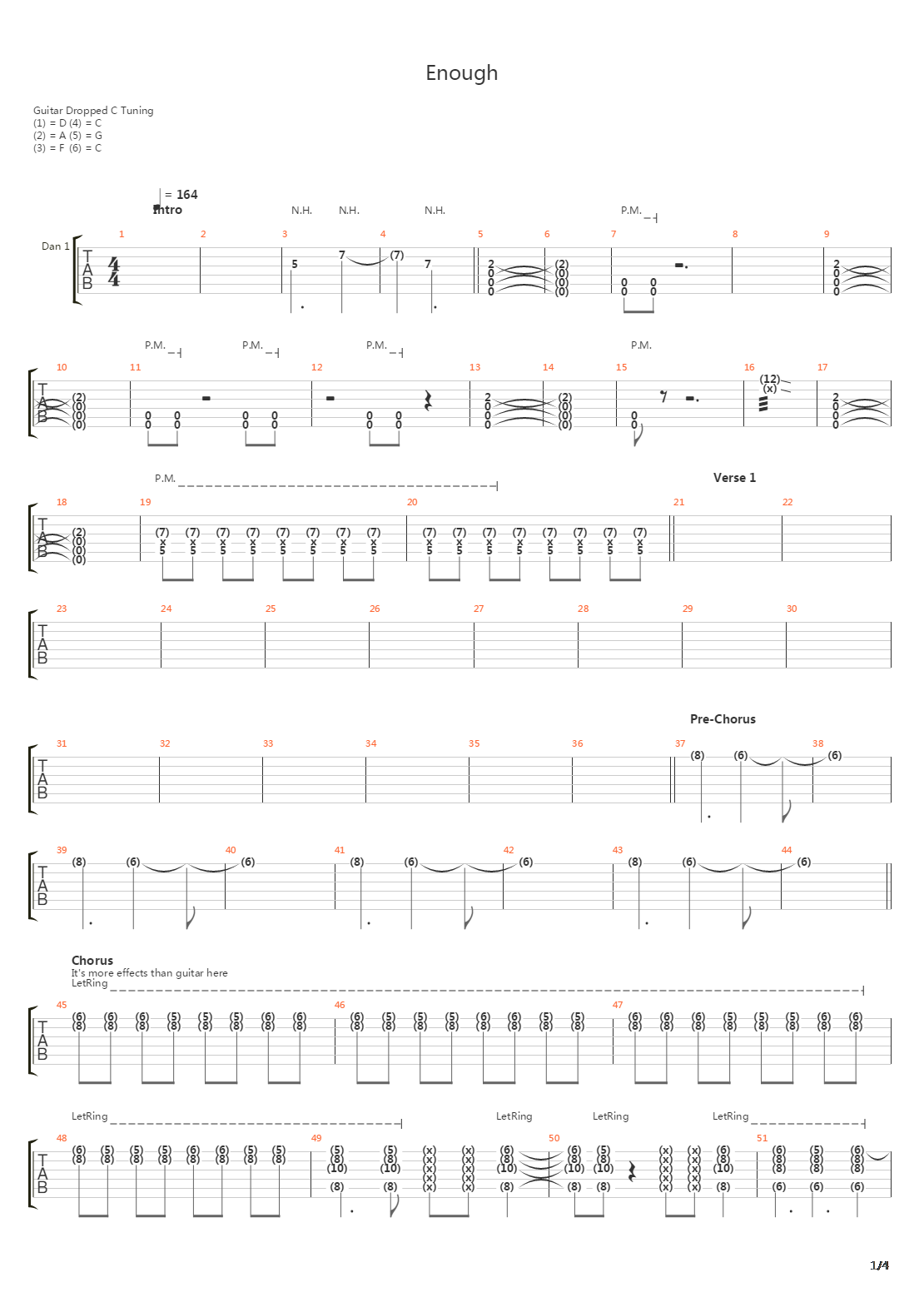 Enough吉他谱