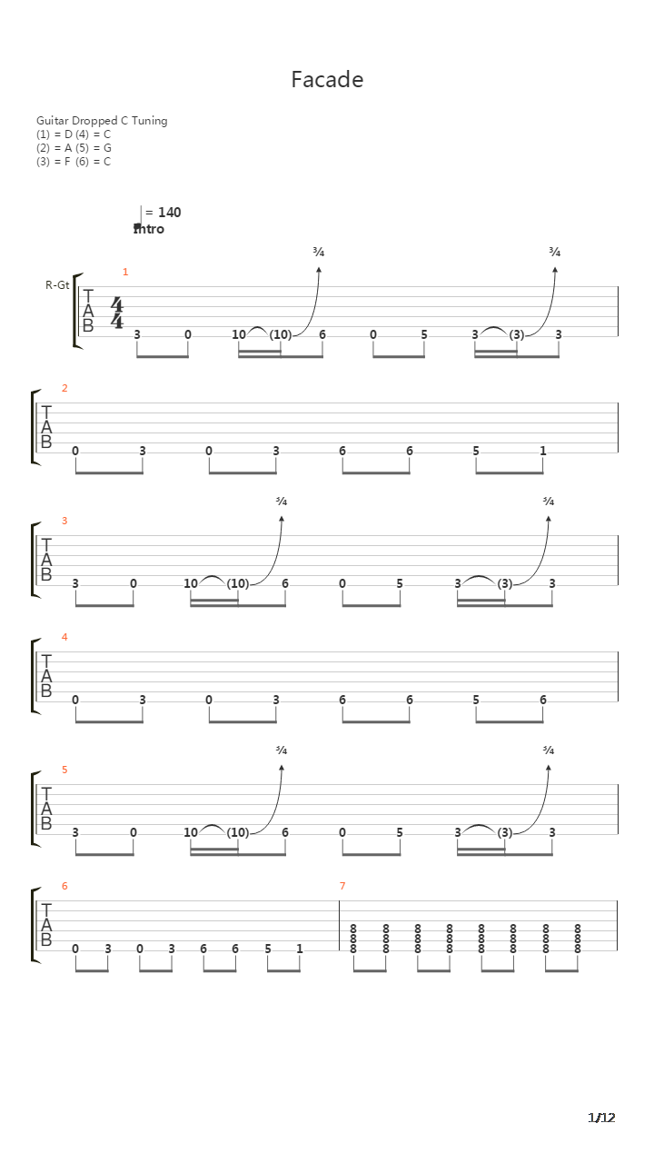 Facade吉他谱
