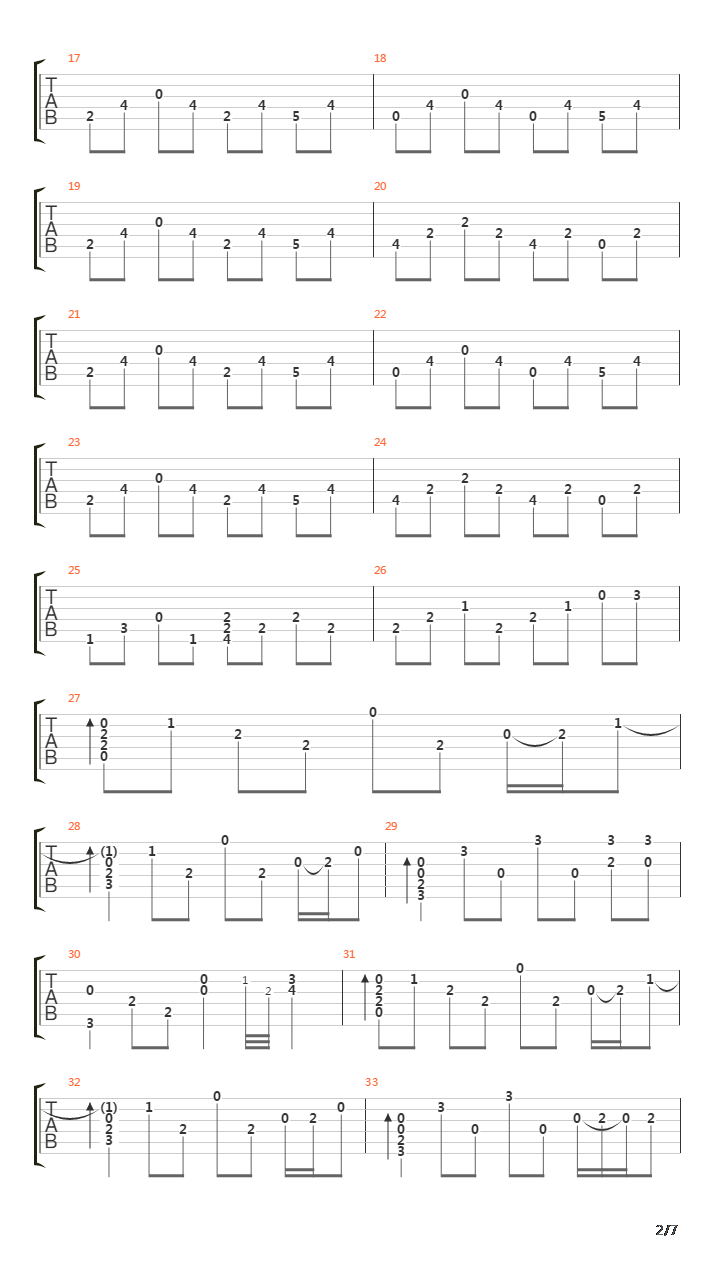 Fade To Black吉他谱