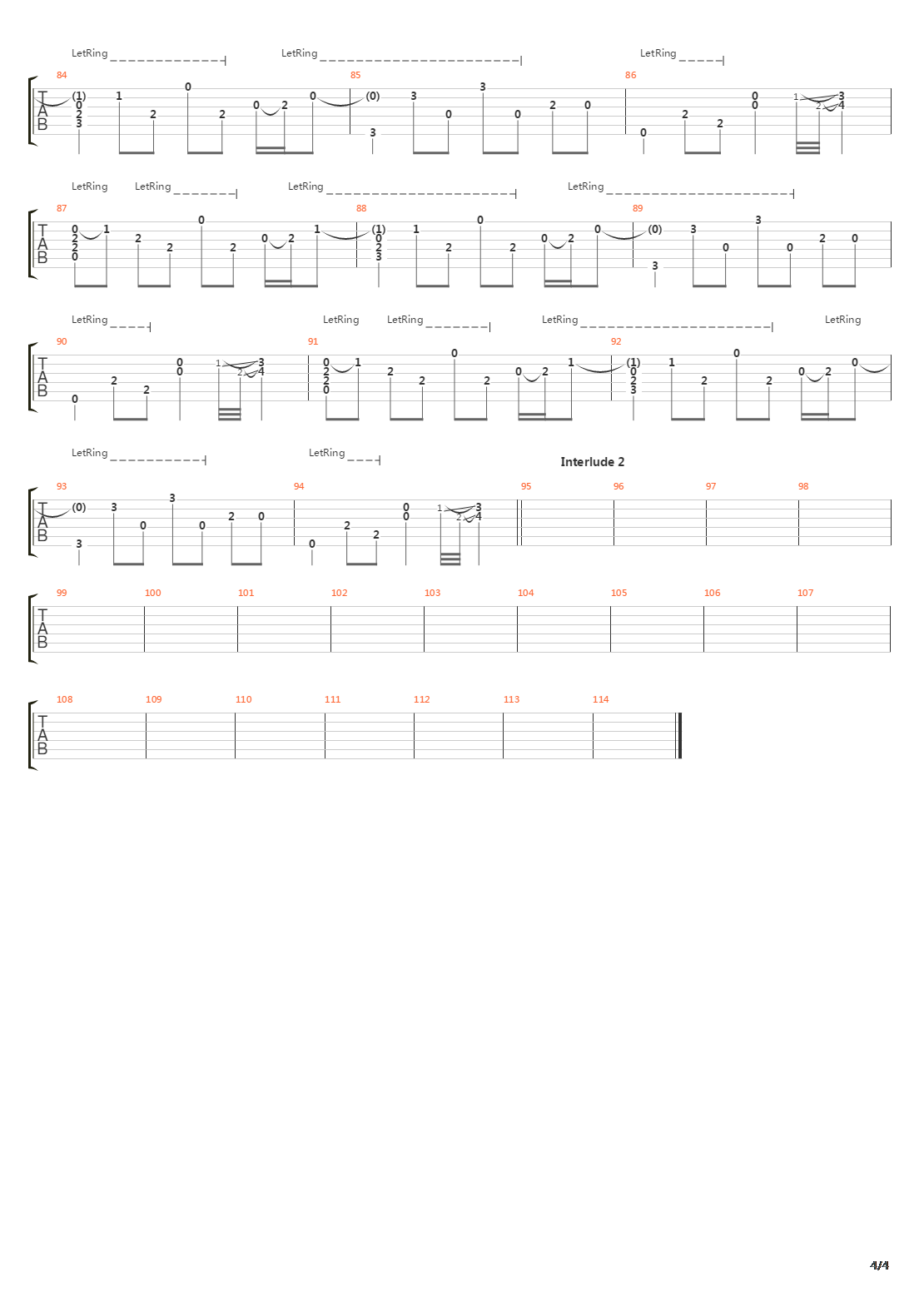 Fade To Black吉他谱