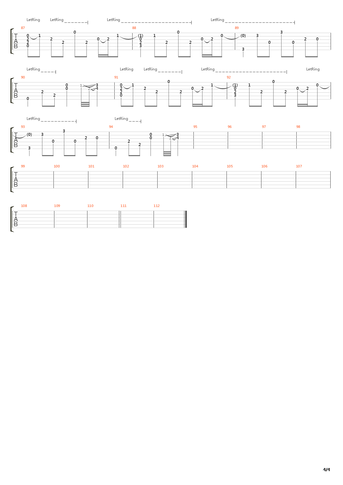 Fade To Black吉他谱