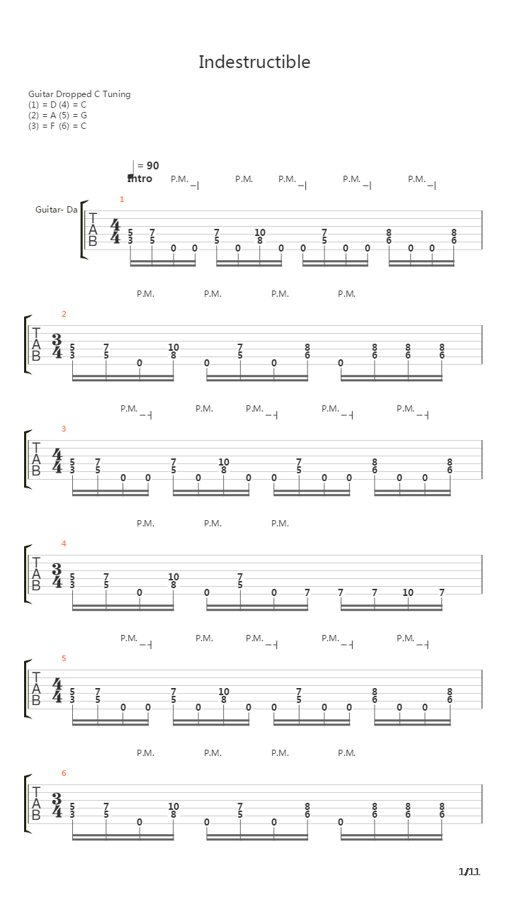 Indestructible吉他谱