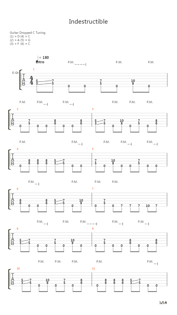 Indestructible吉他谱