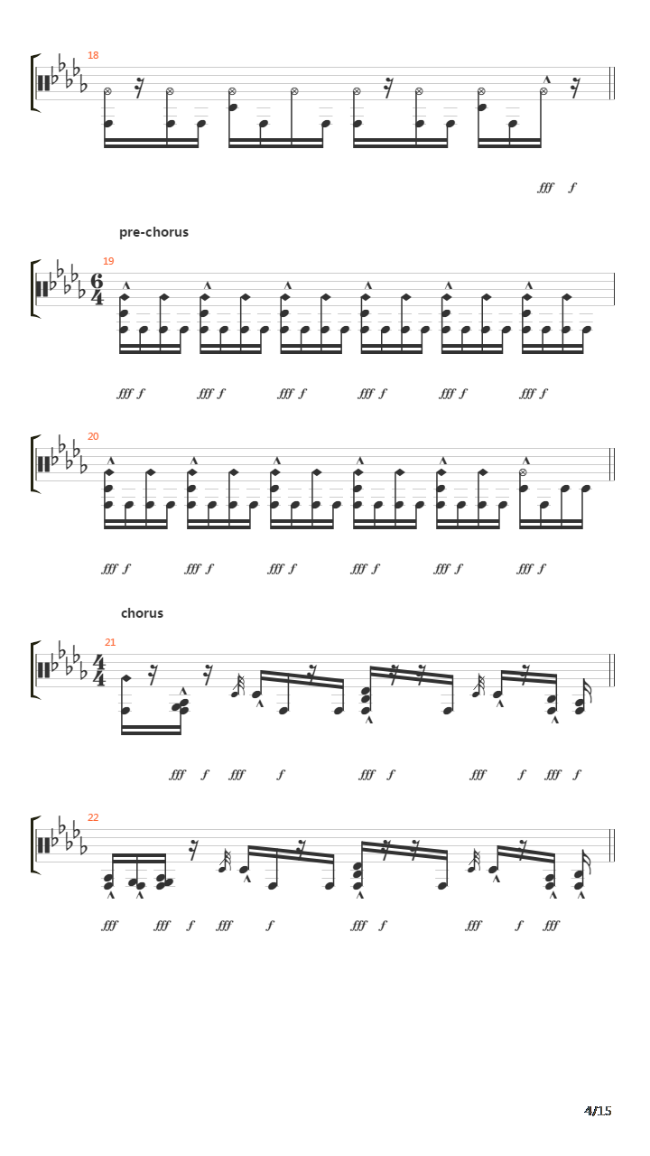 Inside The Fire吉他谱