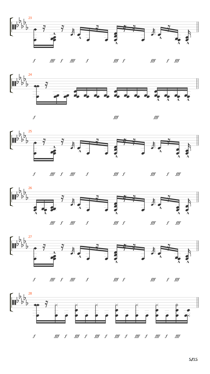 Inside The Fire吉他谱
