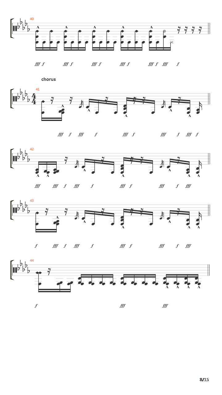 Inside The Fire吉他谱