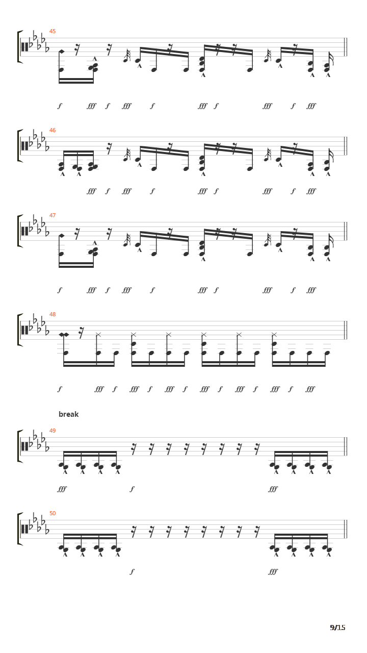 Inside The Fire吉他谱