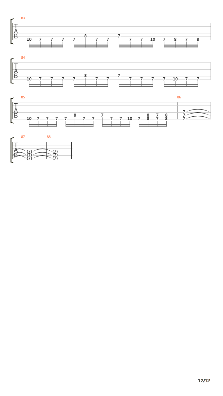 Inside The Fire吉他谱