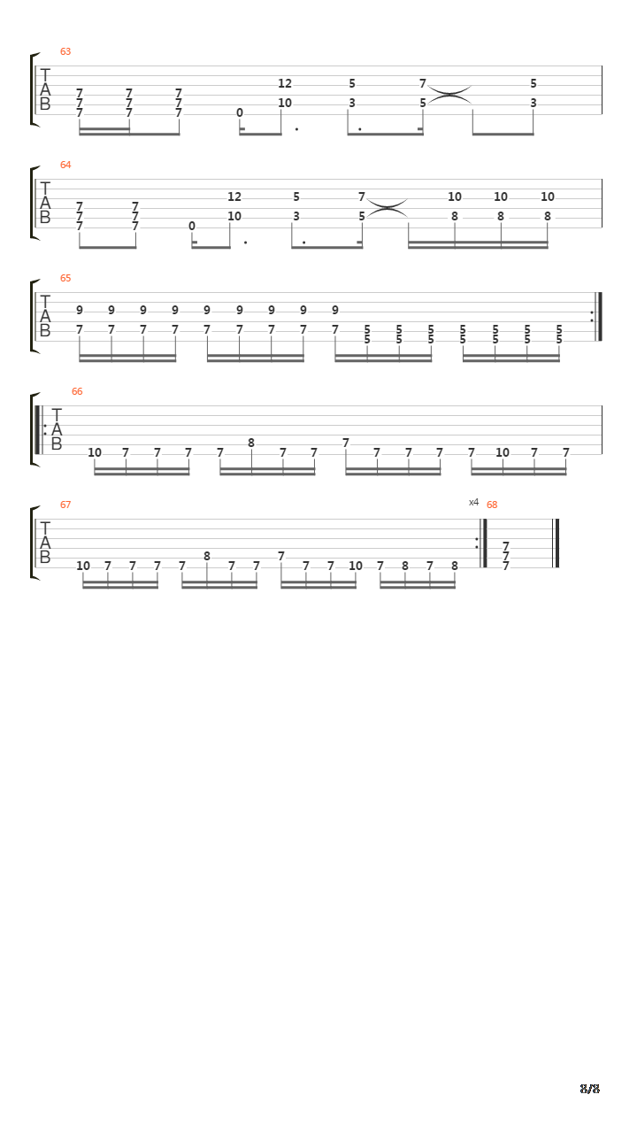 Inside The Fire吉他谱