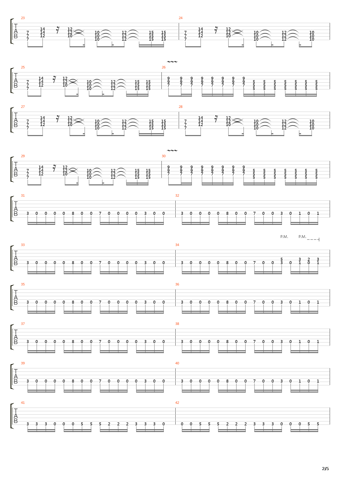 Inside The Fire吉他谱