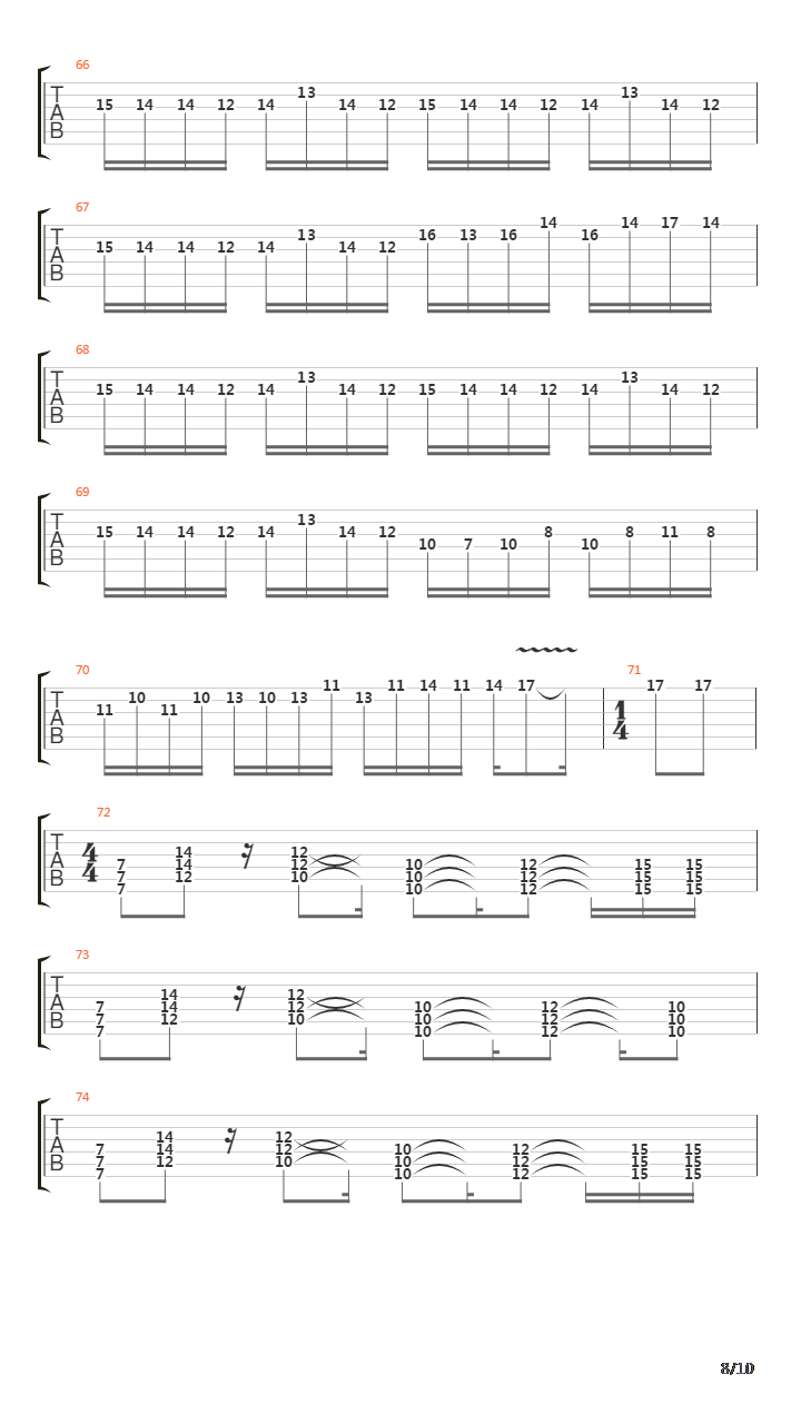 Inside The Fire吉他谱