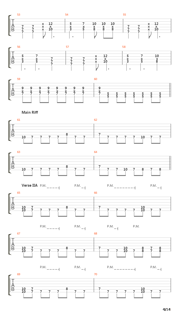 Inside The Fire吉他谱