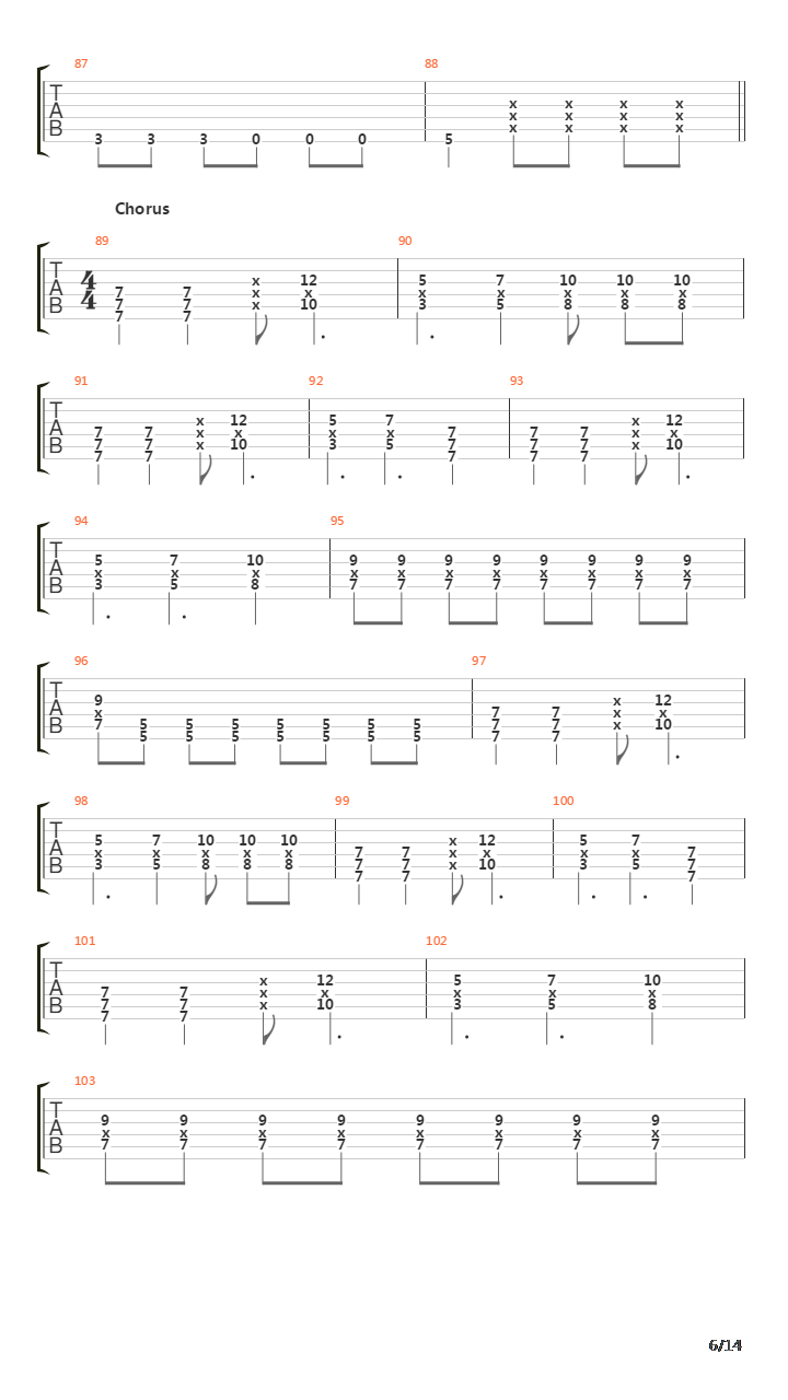 Inside The Fire吉他谱