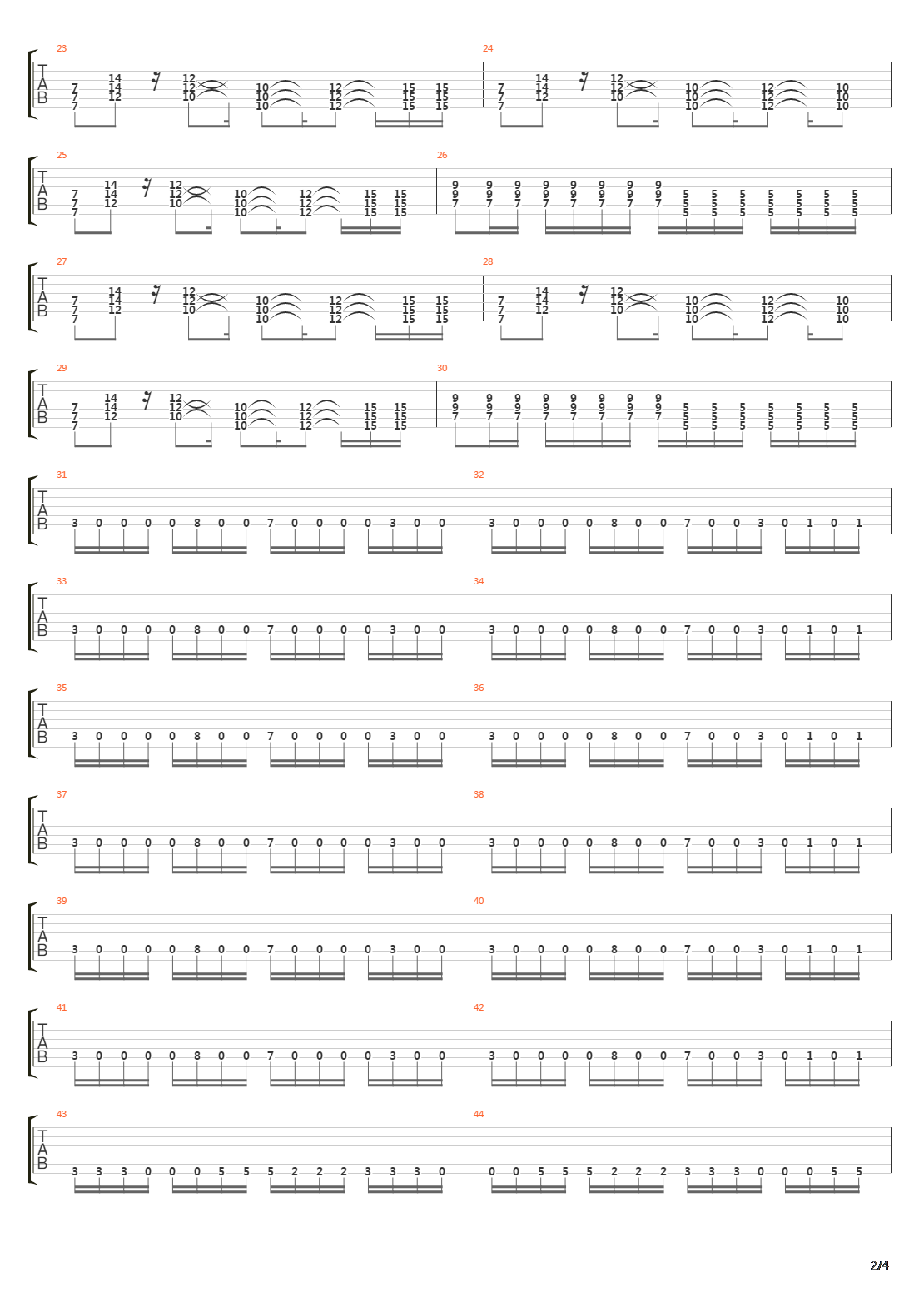 Inside The Fire吉他谱