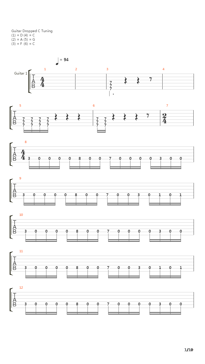 Inside The Fire吉他谱