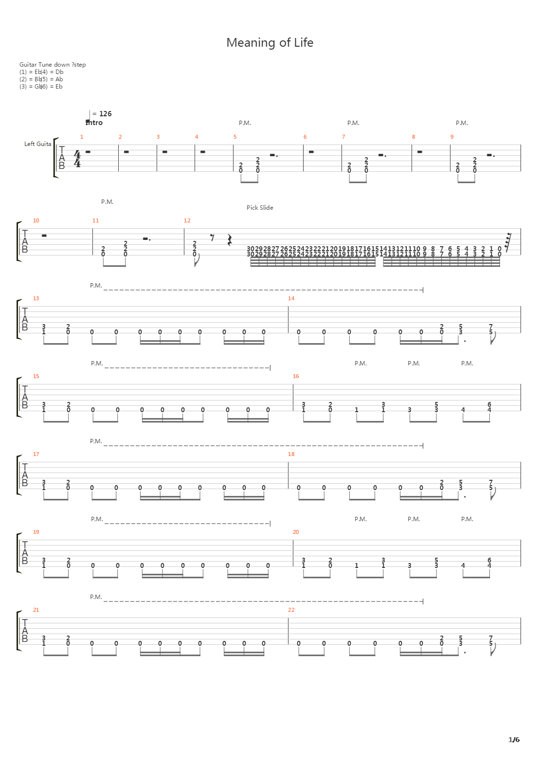 Meaning Of Life吉他谱