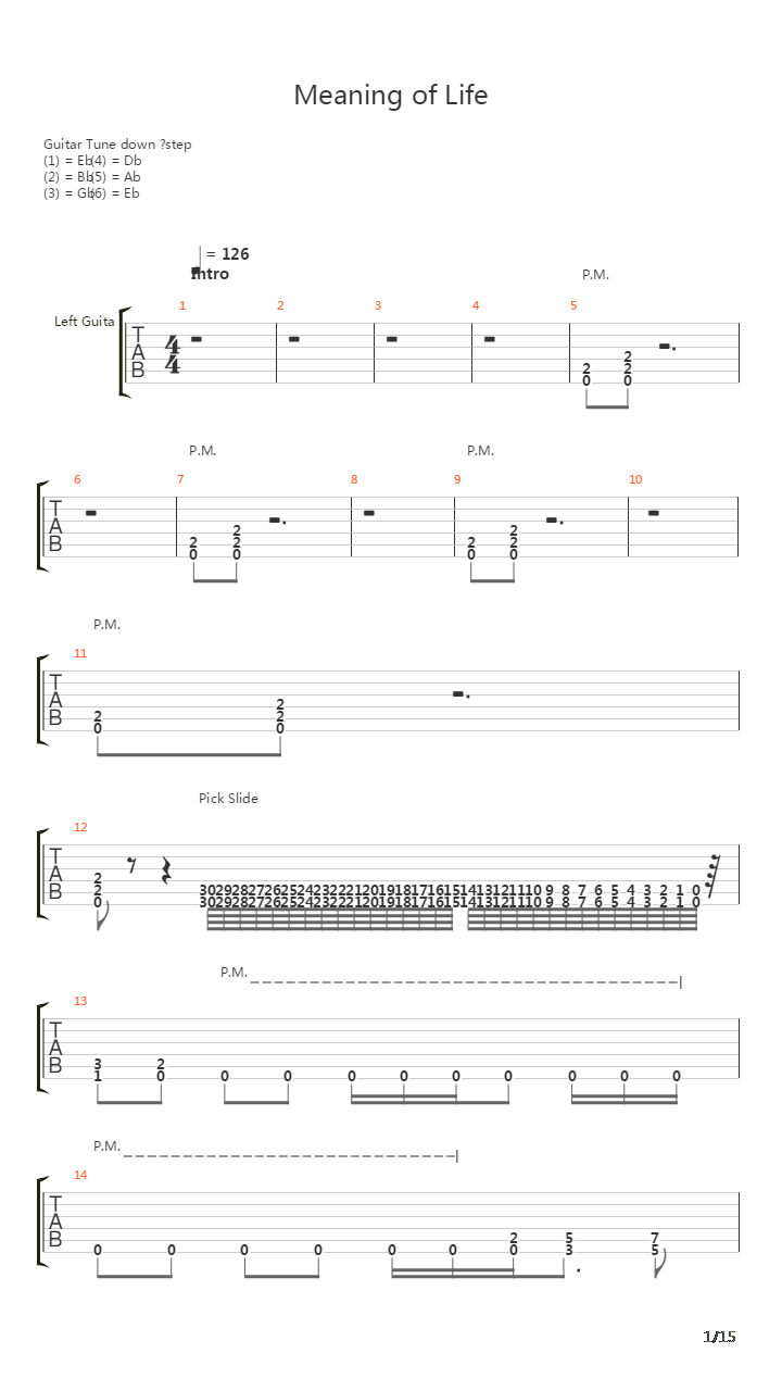 Meaning Of Life吉他谱