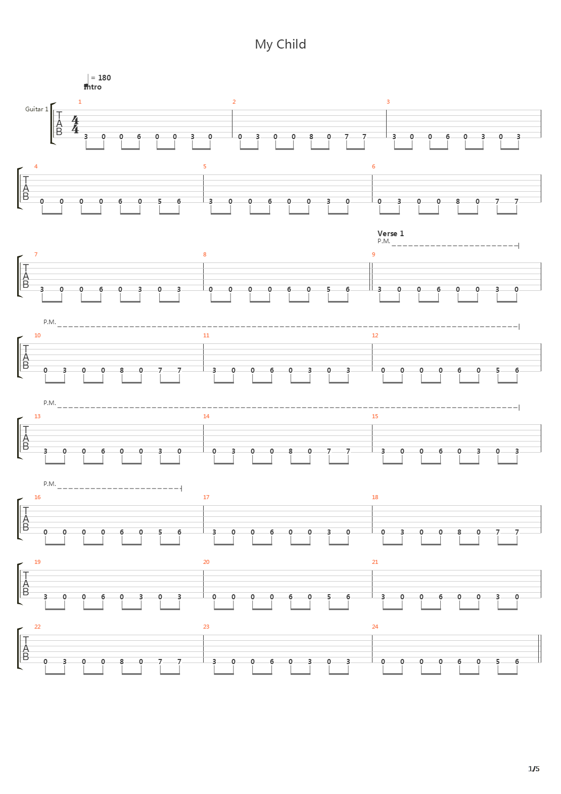 My Child吉他谱