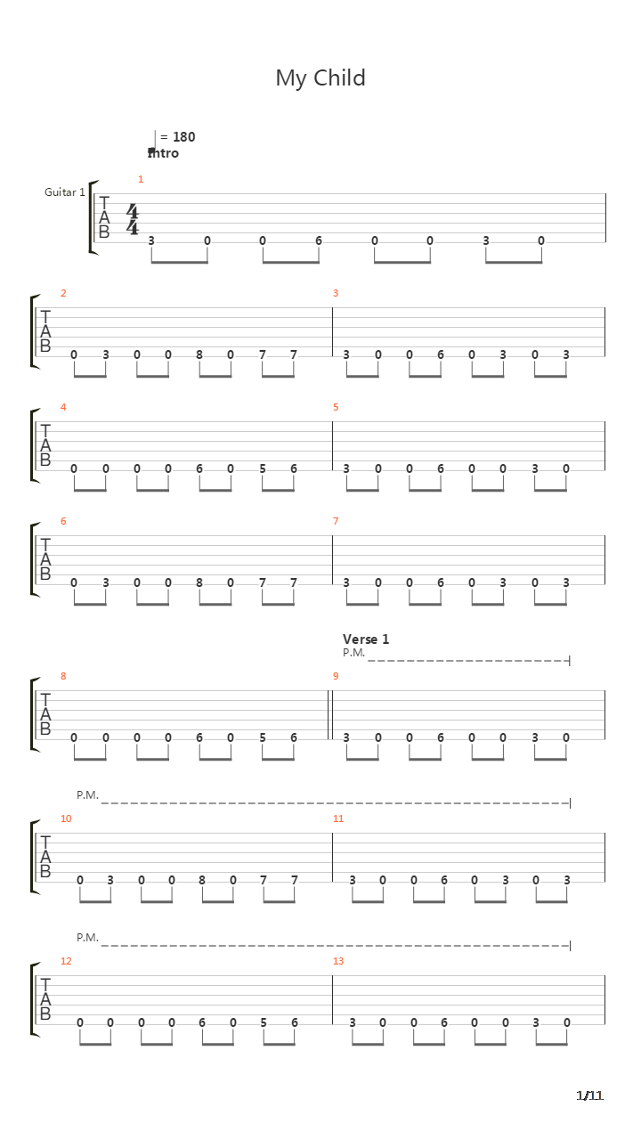 My Child吉他谱
