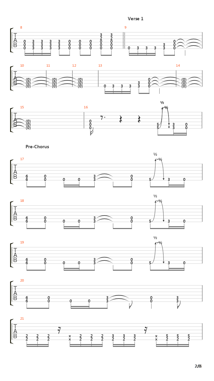 Numb吉他谱