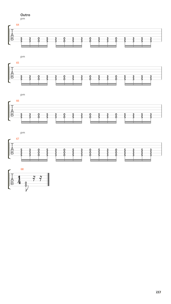 Numb吉他谱